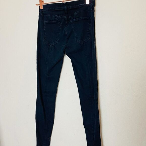 EUC Current Elliot Black Zip Ankle Skinny Jeans 26 - Picture 6 of 7